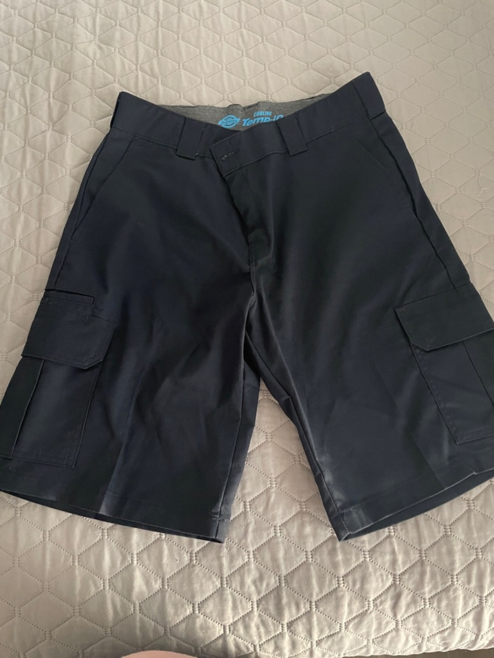 Dickies Black Cargo Shorts with Flap Pockets